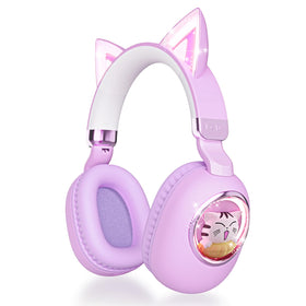 esonstyle cat-ear headphones with space capsule design for fun, portable learning on the go
