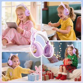 esonstyle cat-ear headphones USB-C wired mode for school learning and travel