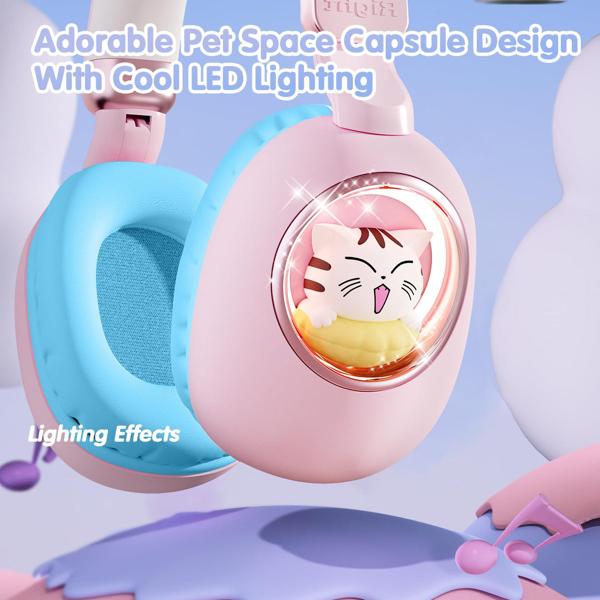 esonstyle close-up of soft ear cushion and padding, comfortable long-wear fit