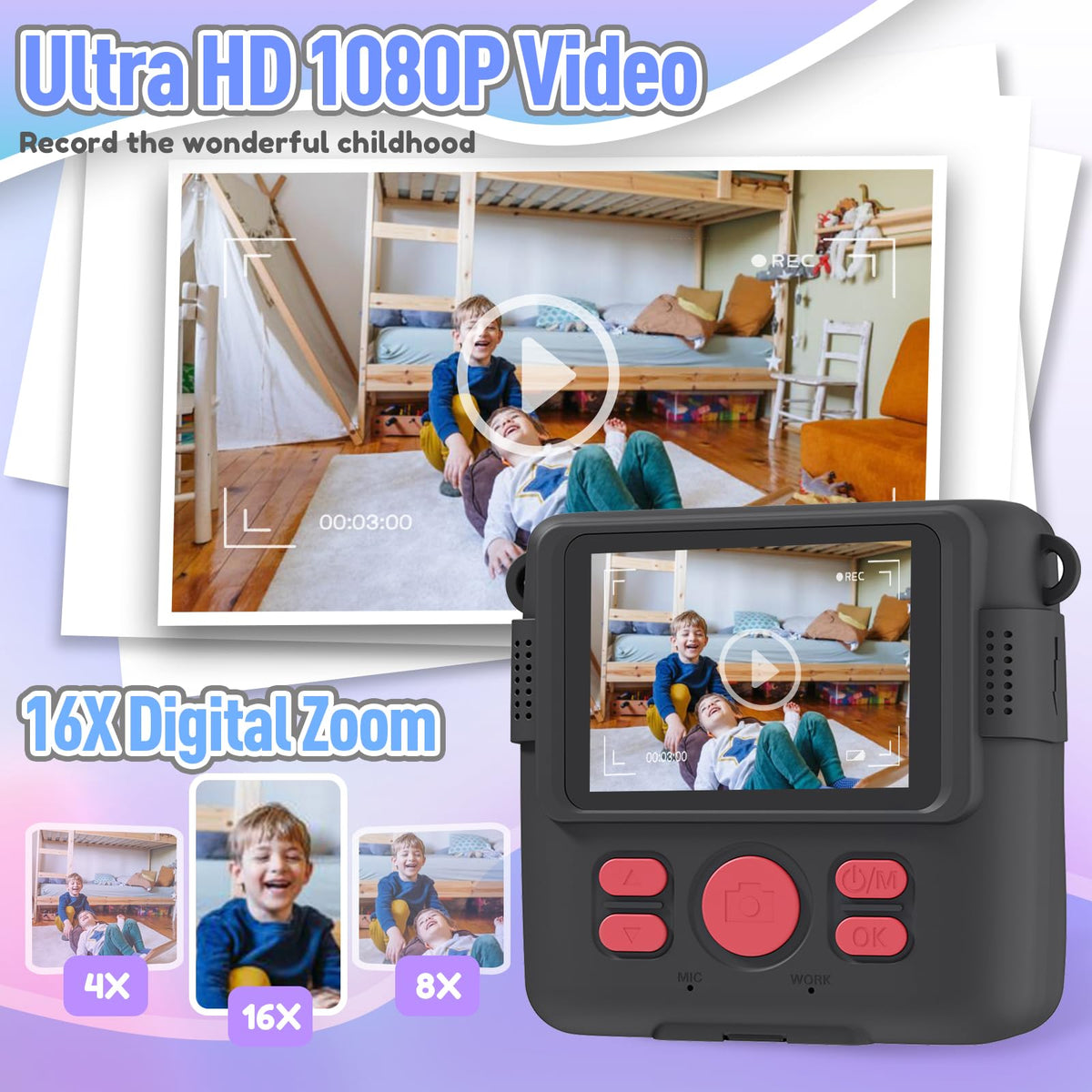 ESO XOFFORE camera in child's hand showing compact travel size