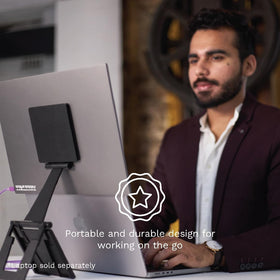 Espresso Displays portable monitor tucked in a bag for travel-friendly use.