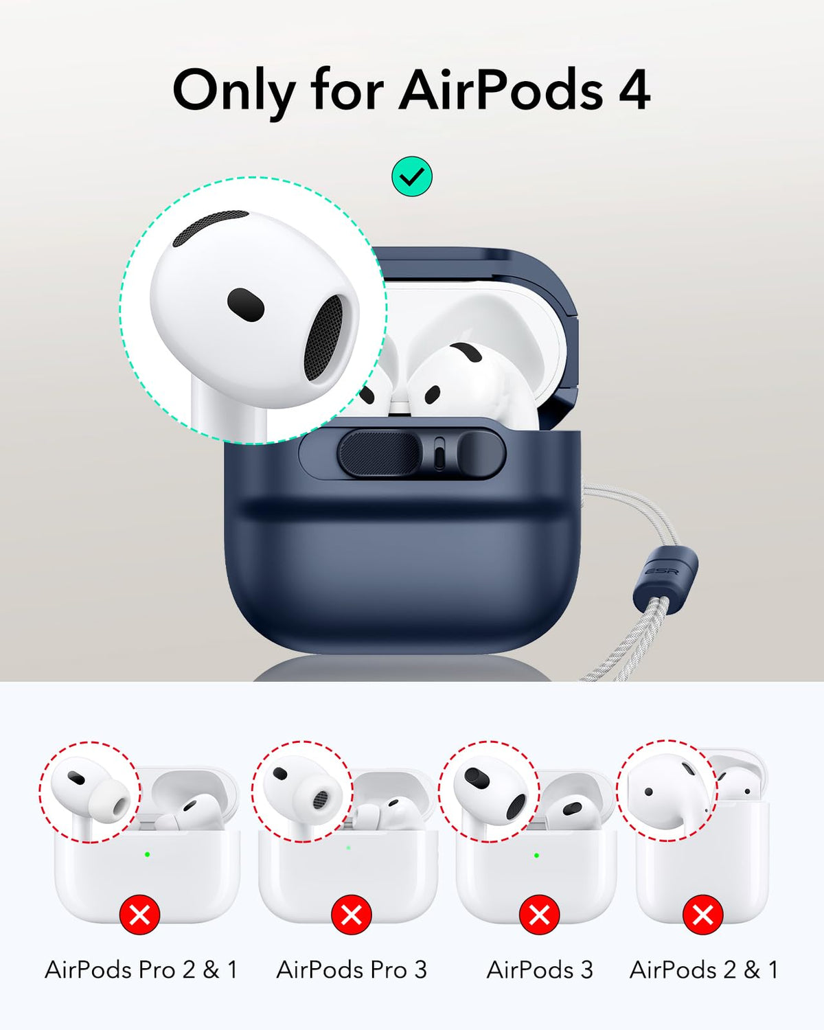 ESR AirPods 4 case uses 700g flickLock magnets to keep AirPods safe during drops