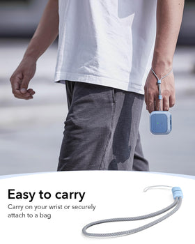Blue ESR AirPods 4 case highlighting compatibility and safety