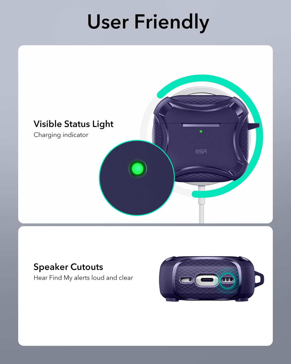 ESR Cyber Series compact design fits bags and pockets easily