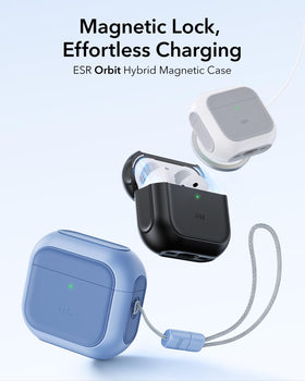 ESR Orbit Hybrid blue case, side view showing dual-layer protection