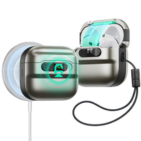 ESR AirPods 4 case with magnetic lid lock for secure protection and quick access.