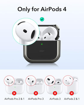 ESR AirPods 4 Case Orbit Hybrid Titanium back view showing low-profile design