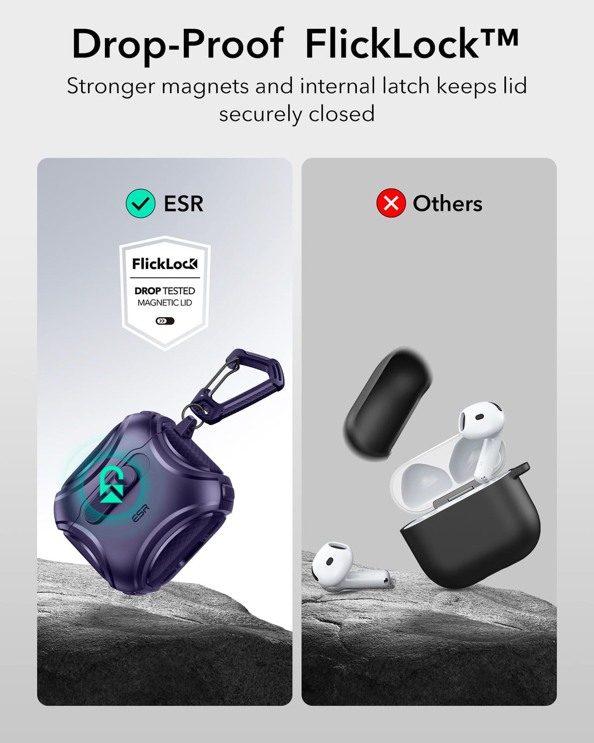 Back view of ESR case showing MagSafe alignment for effortless charging