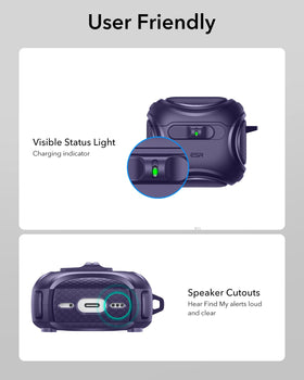 ESR AirPods 4 case purple Cyber Series, 12-month protection plan included