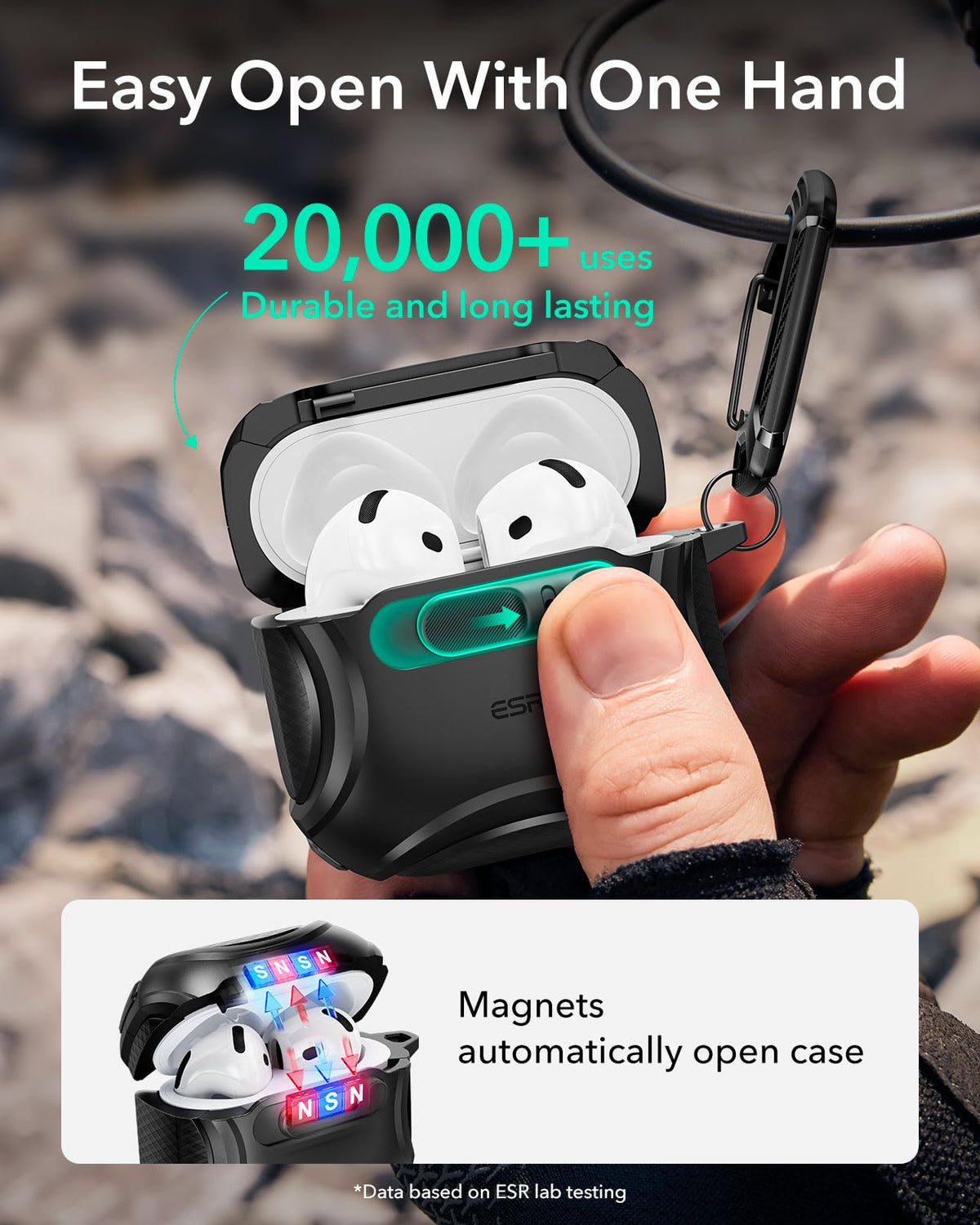 ESR AirPods 4 Drop protection with Air-Guard corners