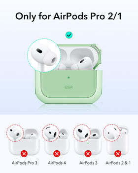 ESR AirPods Pro 2 case back view showing MagSafe-ready design and secure fit.