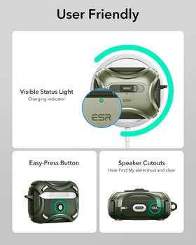 ESR compatibility with AirPods Pro 1st and 2nd gen ensures versatility