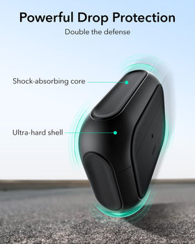 ESR AirPods Pro 2 case drop protection guarding the charging case from impacts.
