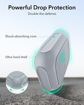 Find My audio is easy to locate with ESR case materials.