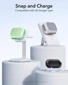 ESR AirPods Pro 2 case Find My sound port detail for easy locating.