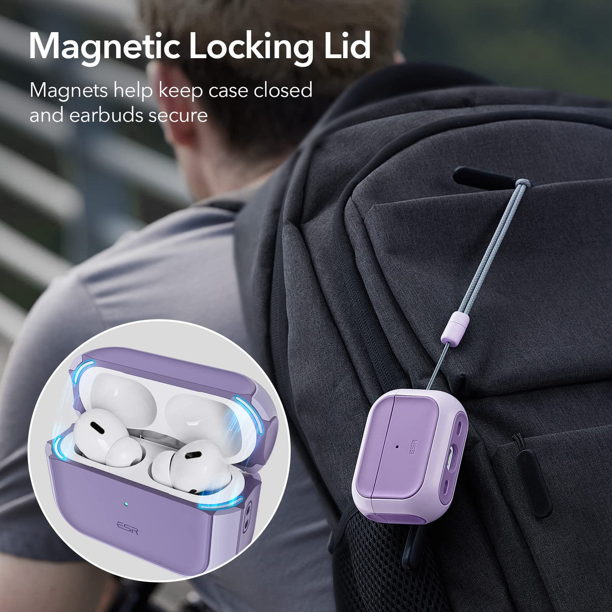 ESR AirPods Pro 2 case with hybrid drop protection