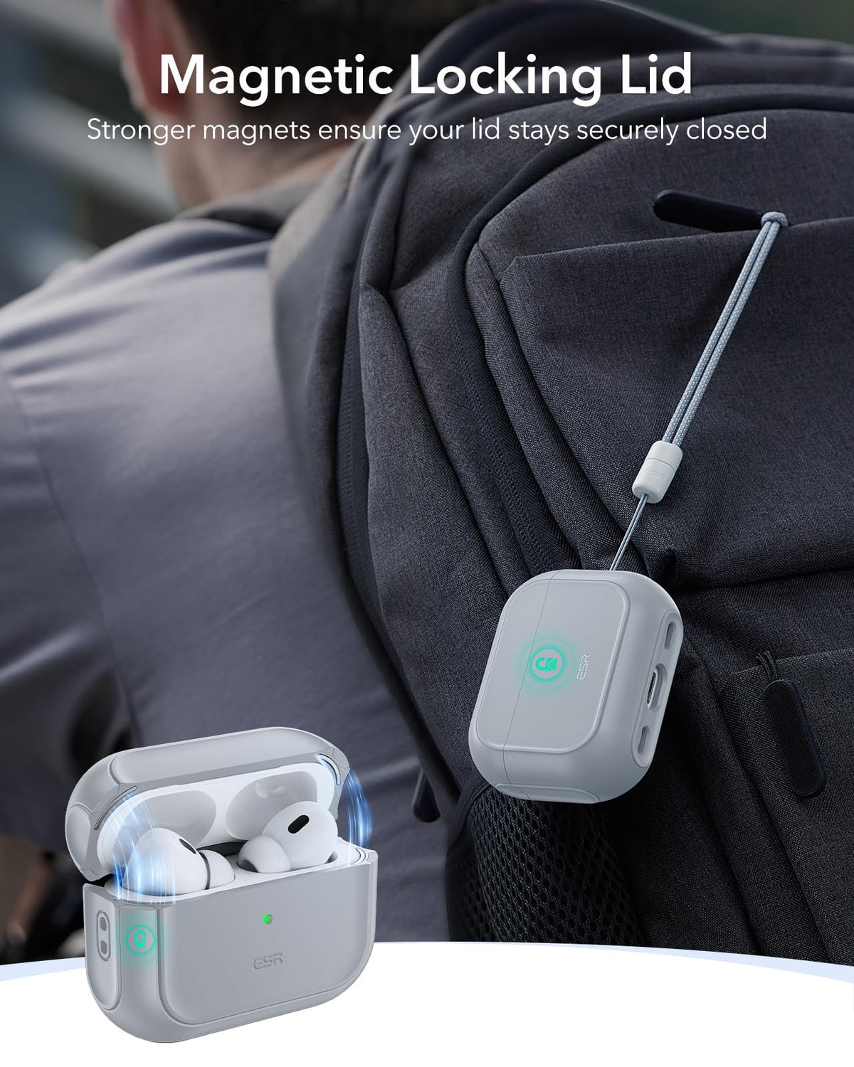Lanyard strap enables hands-free, secure carrying.