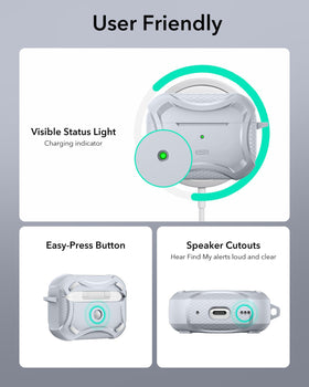 ESR AirPods Pro 2 case lid stays secure during travel.