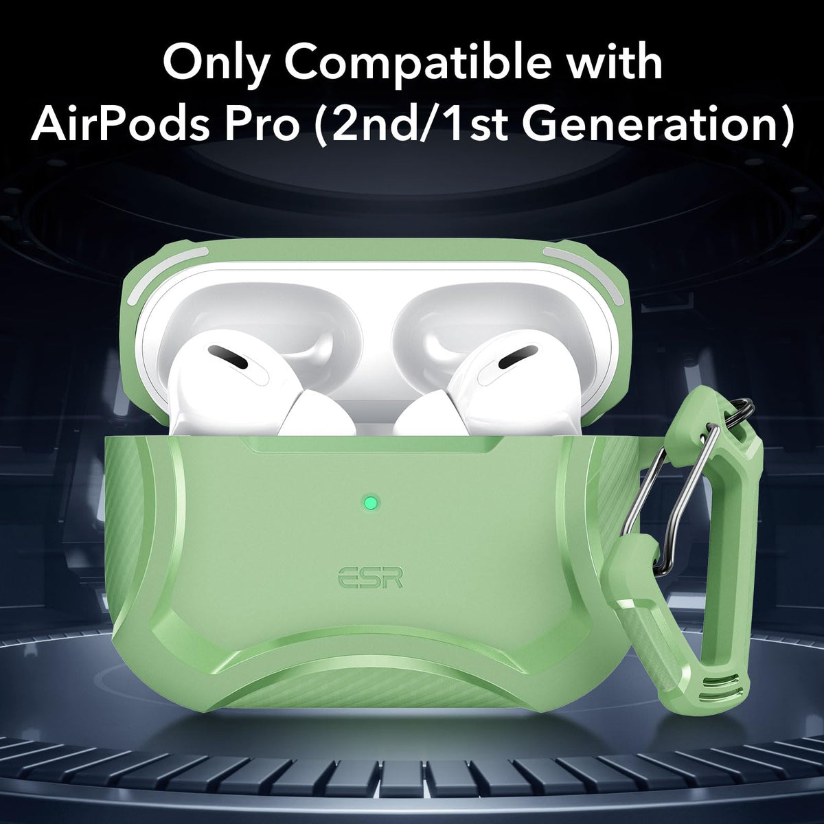 ESR AirPods Pro 2 case close-up showing magnetic lid for secure closure