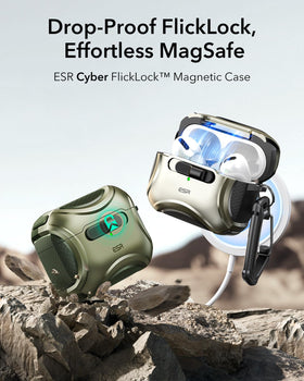 ESR MagSafe-ready back view highlights strong magnets for wireless charging