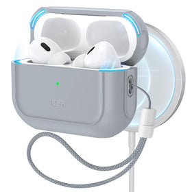 ESR AirPods Pro 2 case with MagSafe back for secure wireless charging.