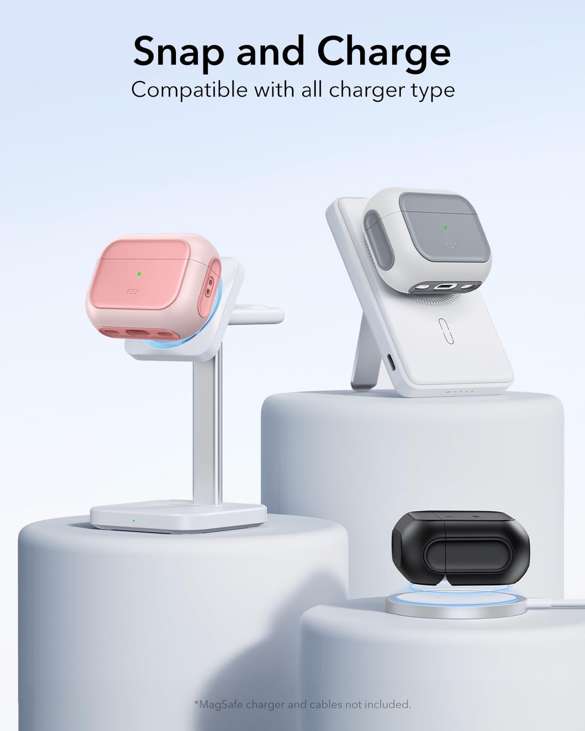 ESR AirPods Pro 2 case pink, speaker cutouts help Find My alerts clearly.
