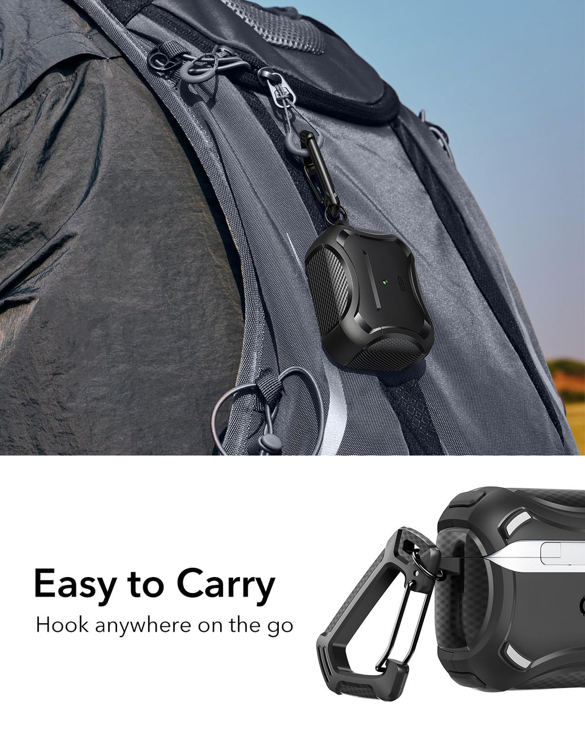 ESR AirPods Pro 2 case includes 12 month protection and support resources.