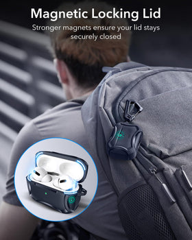 ESR AirPods Pro 2 case shows visible status light cutout for charging checks