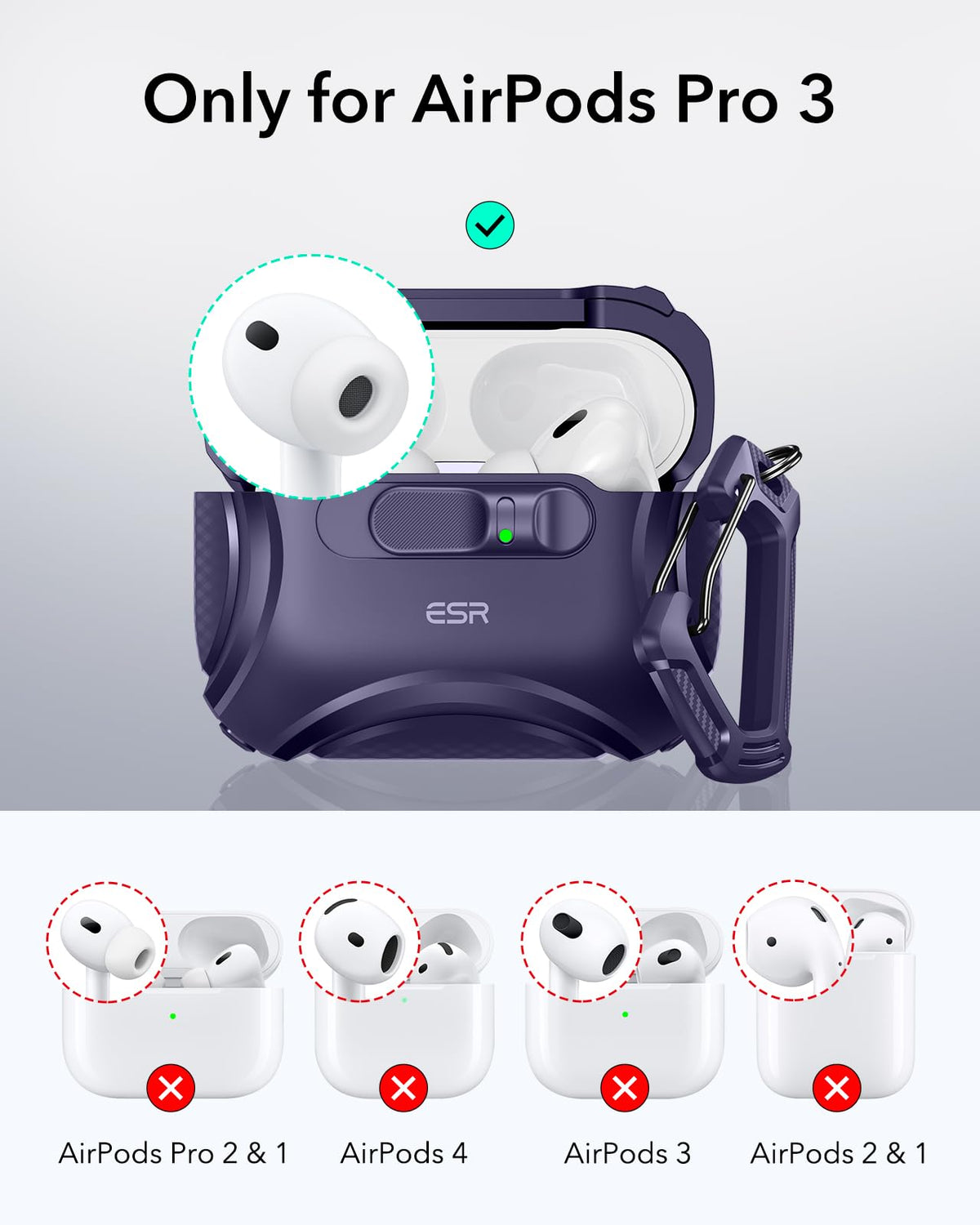 ESR case back showing MagSafe magnets for stable wireless charging benefit
