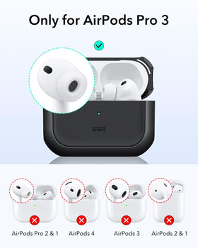 ESR AirPods Pro 3 case back view with MagSafe magnets for secure charging