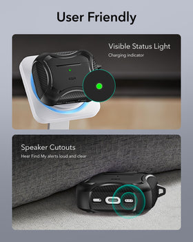 Black finish ESR AirPods Pro 3 Case complements any setup