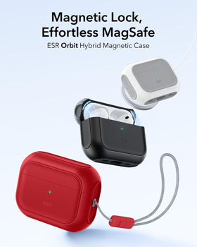 ESR AirPods Pro 3 Case braided lanyard enables hands free transport.