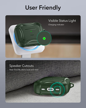ESR AirPods Pro 3 Case Cyber Green Cyber Series design with rugged style