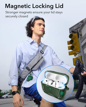 ESR AirPods Pro 3 Case Cyber Green drop protection at corners
