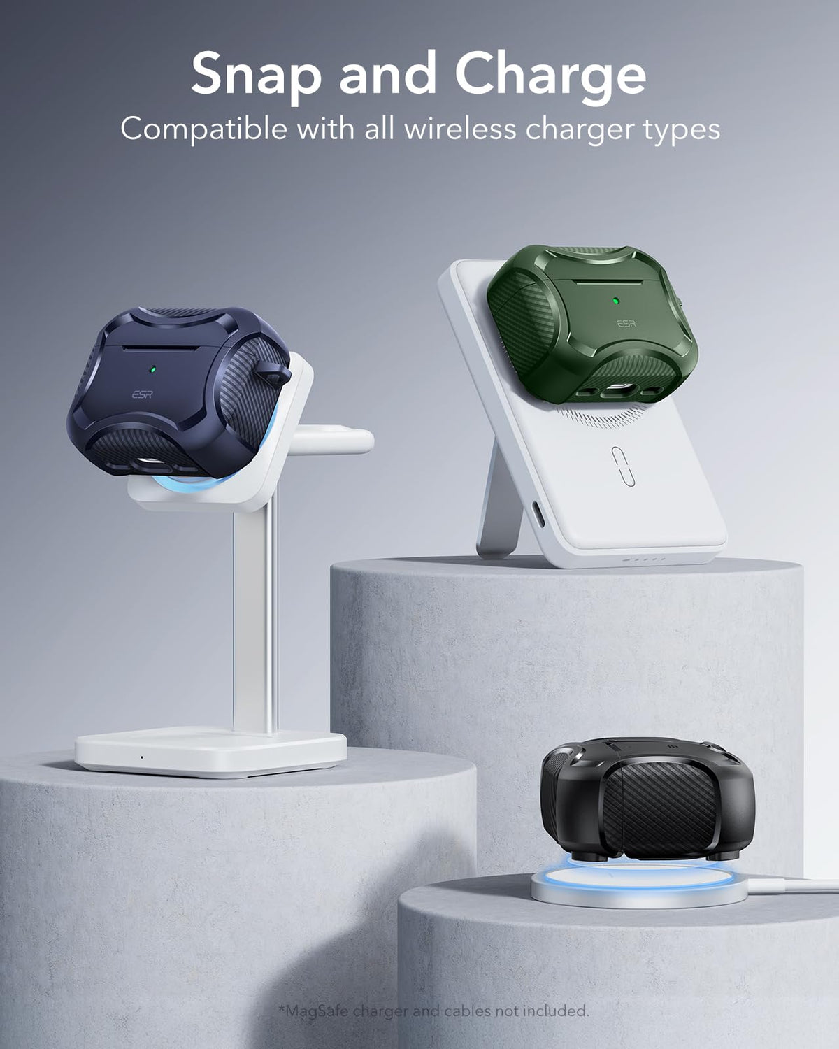 ESR AirPods Pro 3 Case Cyber Green USB-C compatibility for charging