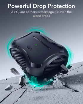 ESR AirPods Pro 3 Cyber Navy case, status light visible for at-a-glance charge checks