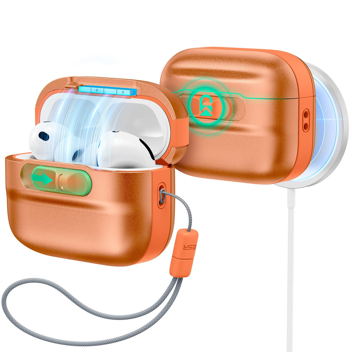 ESR AirPods Pro 3 Case front view with full protection and MagSafe readiness.