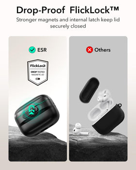 ESR AirPods Pro 3 case with MagSafe charging compatibility for easy wireless power.