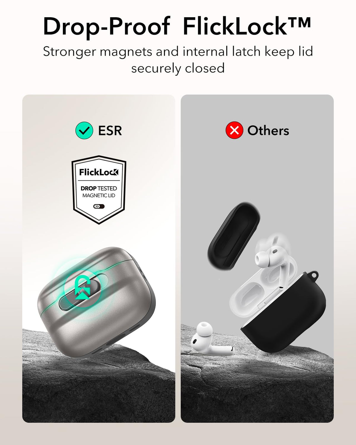 ESR AirPods Pro 3 case MagSafe charging compatibility for easy power