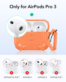 ESR AirPods Pro 3 case with MagSafe-ready magnets for easy wireless charging.