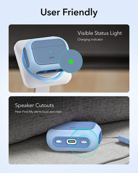 ESR AirPods Pro 3 case navy blue durable shell with reinforced protection.