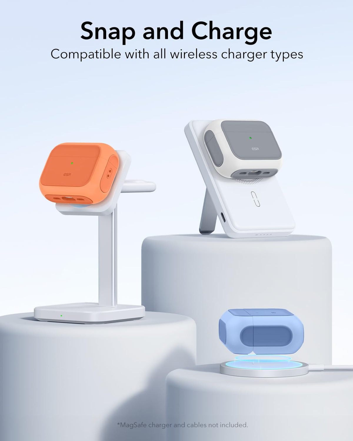 ESR AirPods Pro 3 Case orange durability core illustration for protection.
