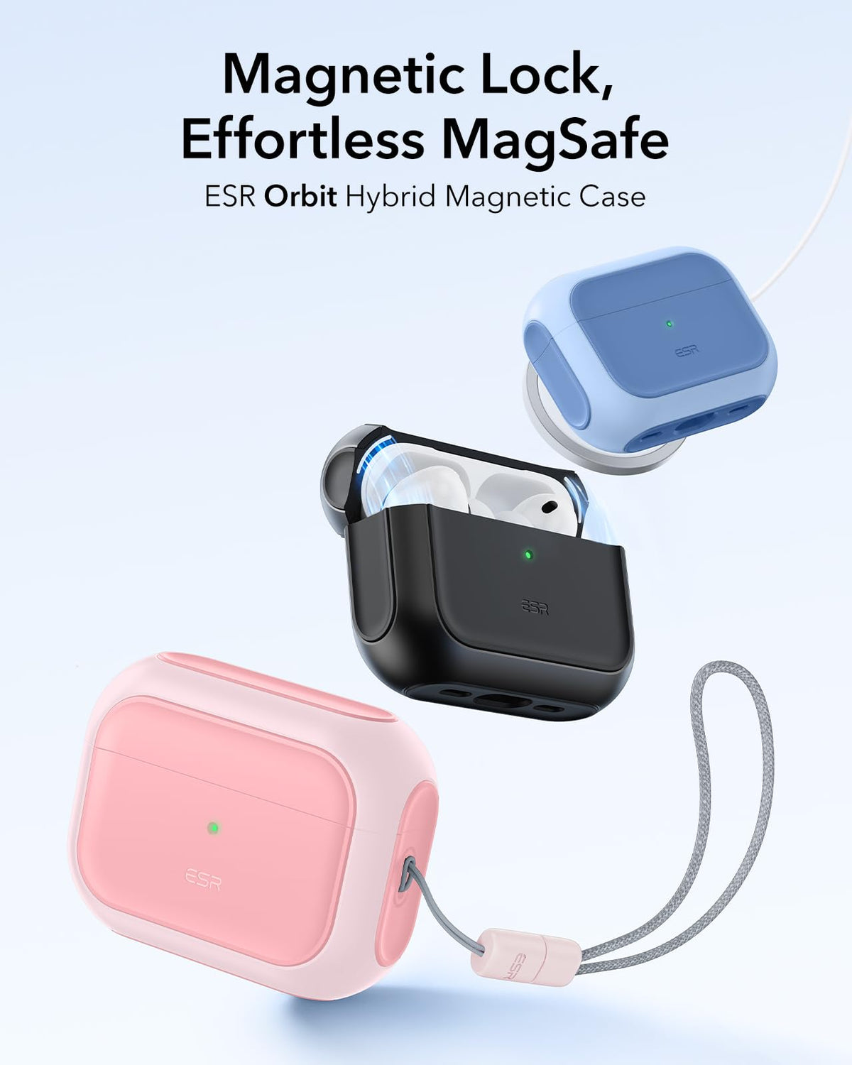 ESR AirPods Pro 3 Case pink back view displays durable protective shell