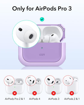 ESR AirPods Pro 3 Case purple back view with MagSafe magnets.