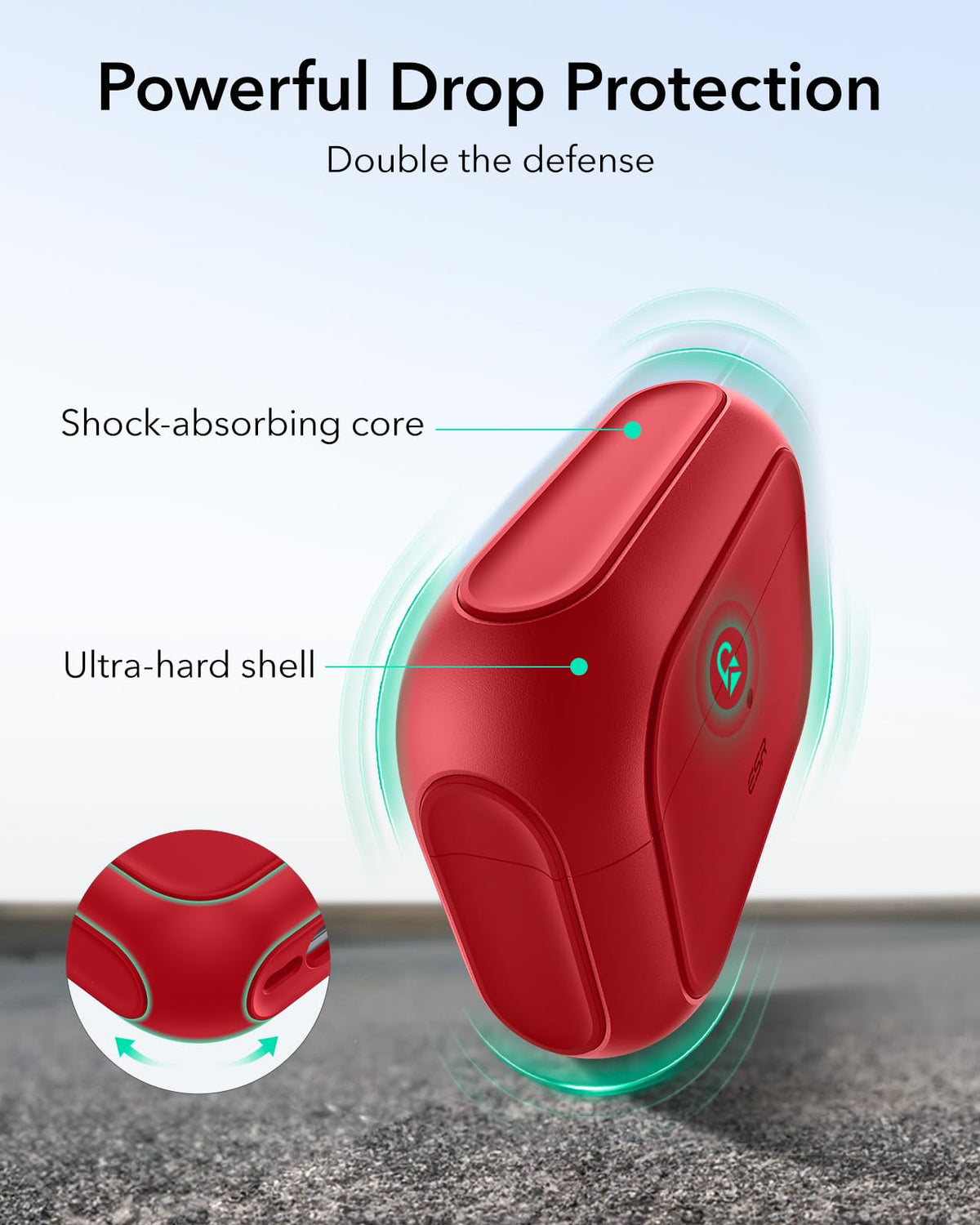 ESR AirPods Pro 3 Case weighs 32.7g for lightweight daily use.
