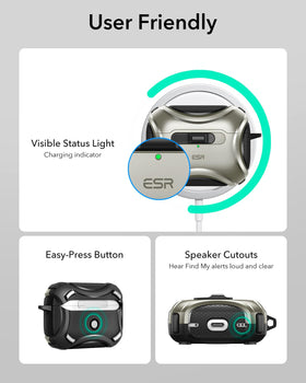 ESR AirPods Pro Case 12-month protection and support included.