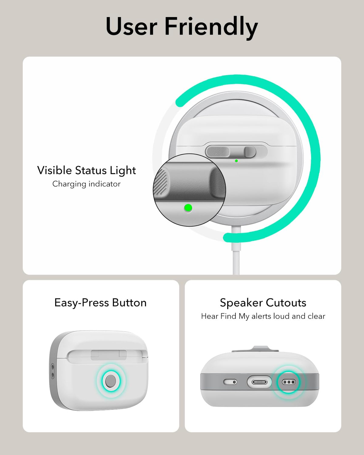 Compatibility with AirPods Pro 1st and 2nd generation cases