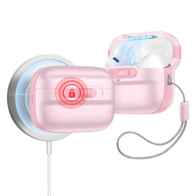 ESR AirPods Pro Case pink, front view, protective design