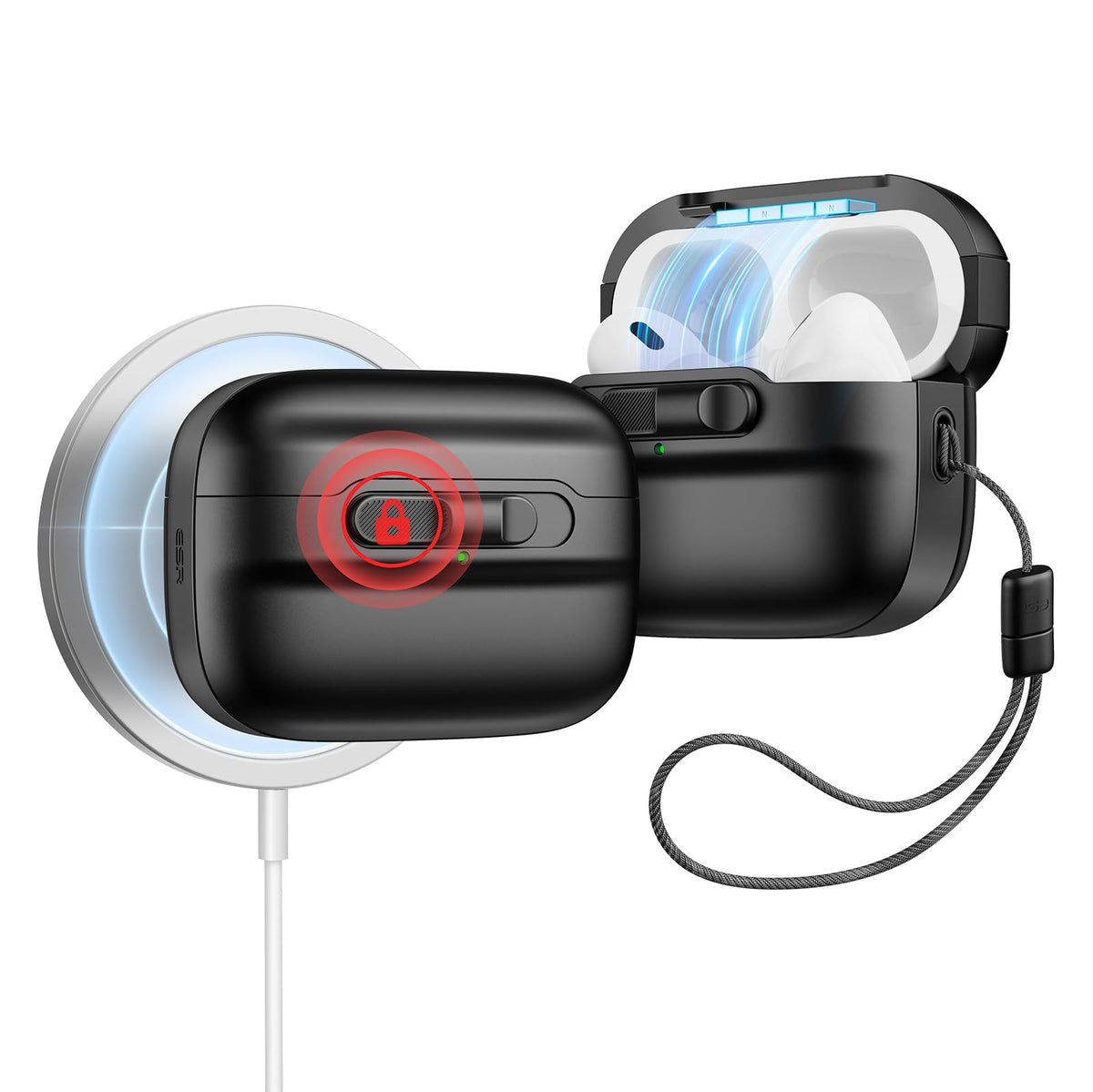 ESR AirPods Pro Case front view; compact protection for daily use.