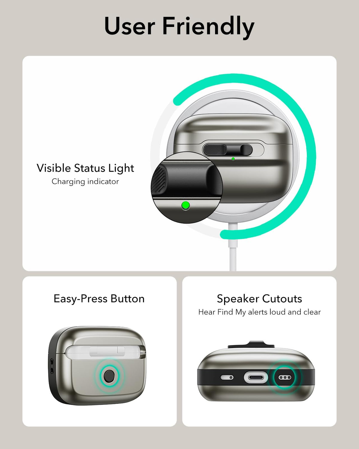 ESR AirPods Pro Case full-coverage design preserves the look.